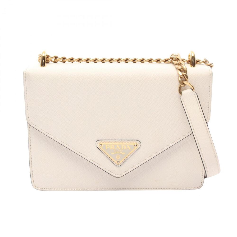 Prada PRADA Shoulder Bag Handbag Saffiano Leather Women's White 1BD200